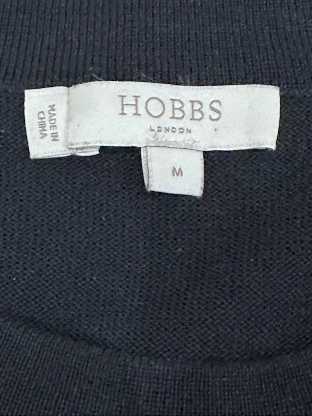Hobbs London Women’s Amelia Navy Cotton Spot Print Sweater Big Polka Dots Medium - Picture 10 of 12